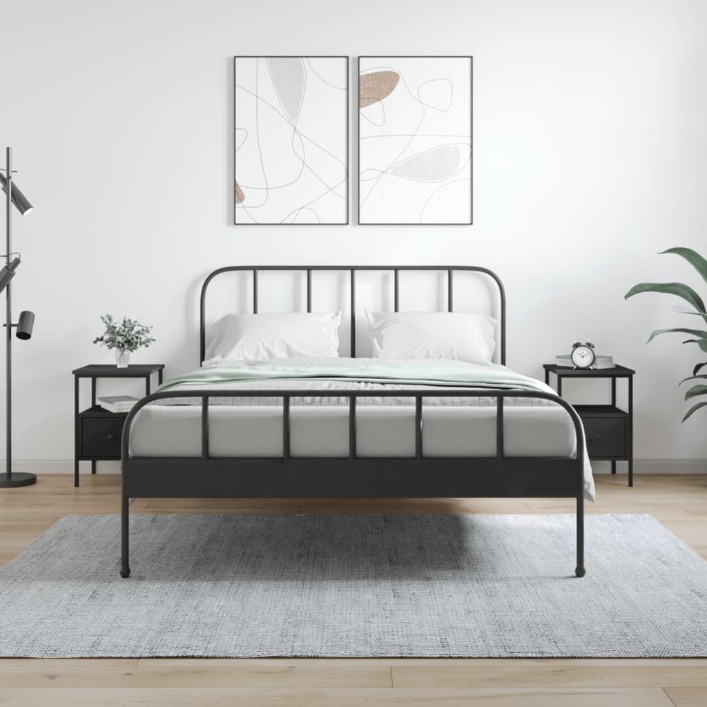 Nachttische 2er Set Schwarz 34x36x50cm