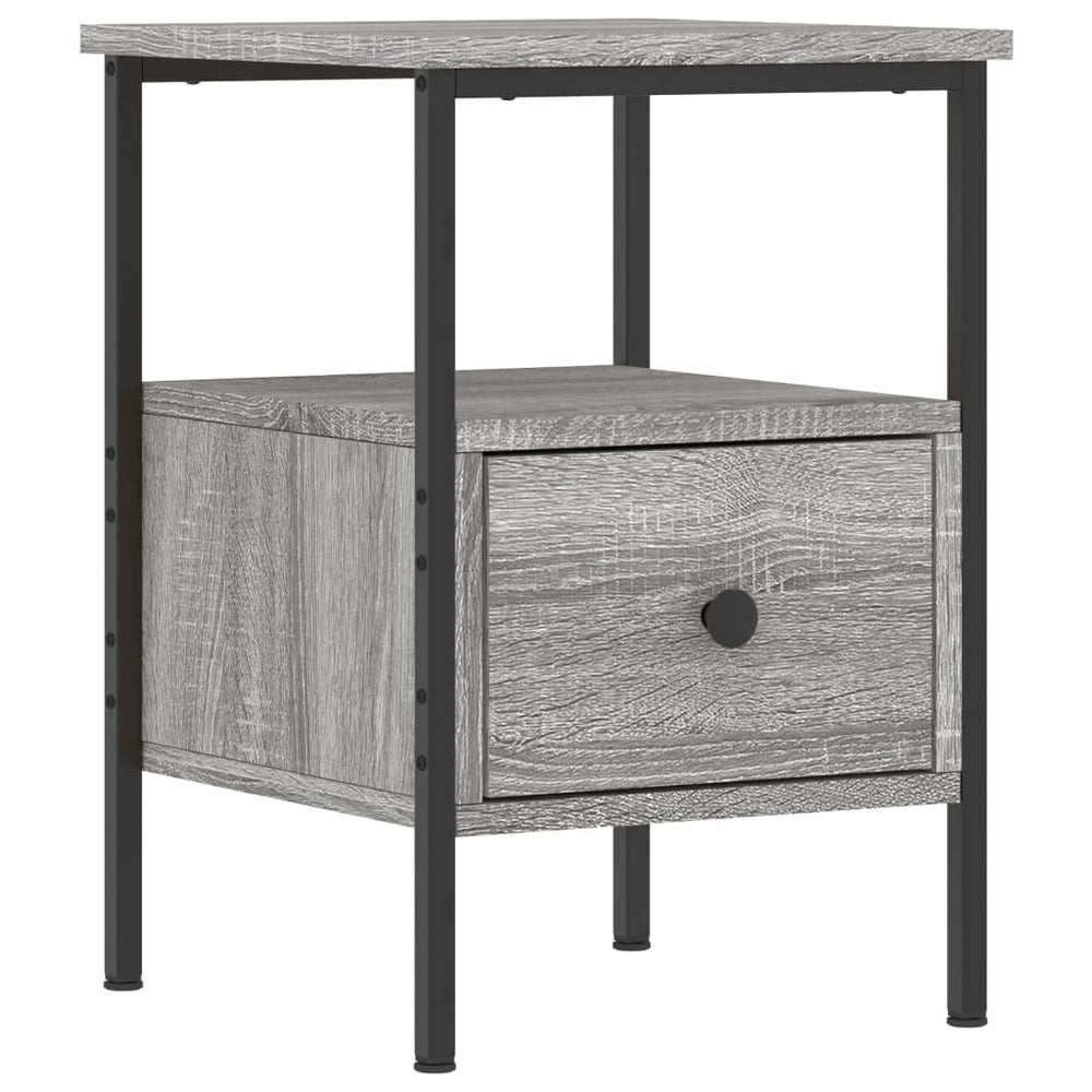 vidaXL Nightstand Grey Sonoma Oak 34x36x50 cm Engineered Wood