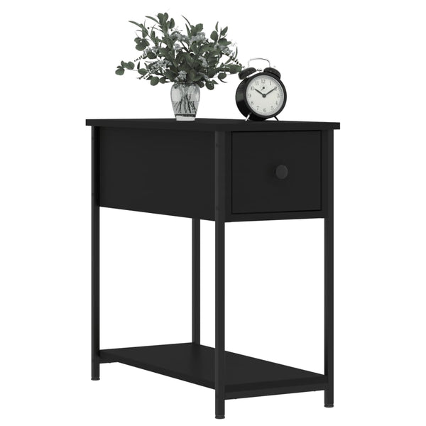 Schwarzer Nachttisch 30x60x60 cm