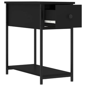 Schwarzer Nachttisch 30x60x60 cm