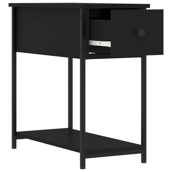 Schwarzer Nachttisch 30x60x60 cm