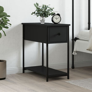 Schwarzer Nachttisch 30x60x60 cm