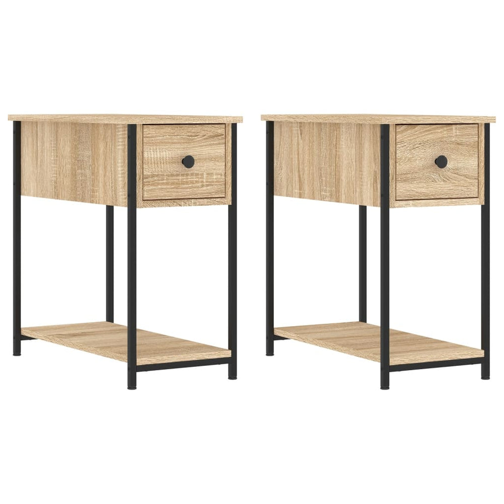 vidaXL Nightstands 2 pcs. Sonoma Oak 30x60x60 cm Engineered Wood
