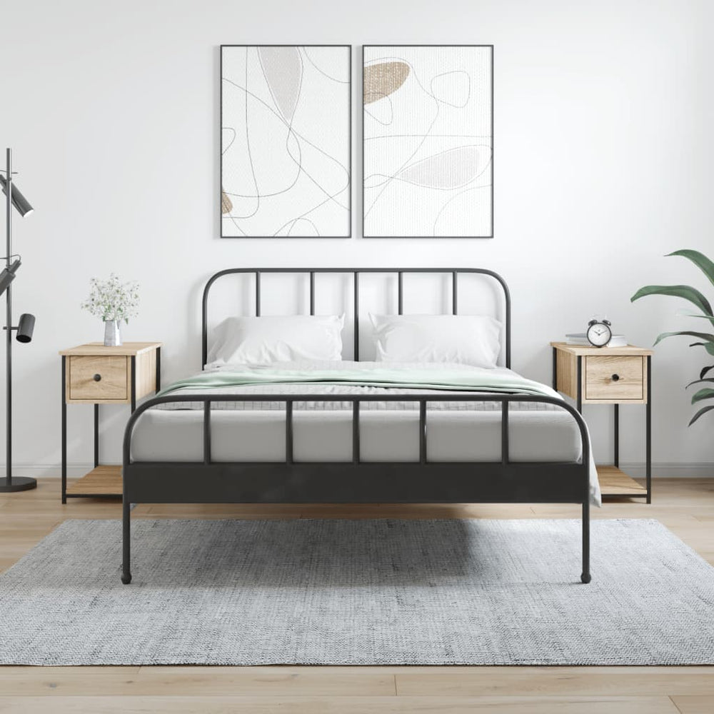 vidaXL Nightstands 2 pcs. Sonoma Oak 30x60x60 cm Engineered Wood