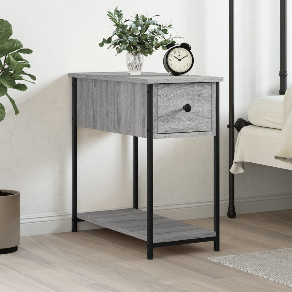 vidaXL Nightstand Grey Sonoma Oak 30x60x60 cm Engineered Wood