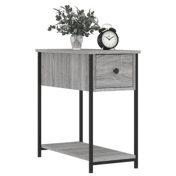 2er-Set Nachttische Sonoma Grau 30x60x60 cm Holzwerkstoff