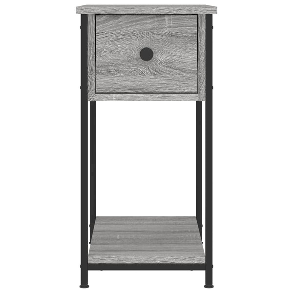 2er-Set Nachttische Sonoma Grau 30x60x60 cm Holzwerkstoff