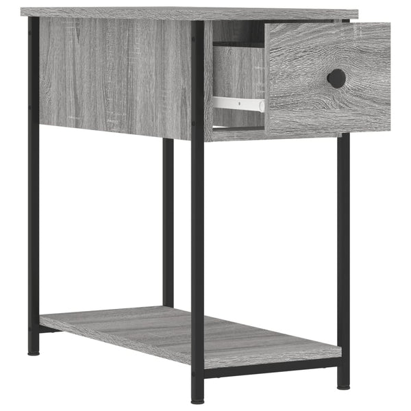 2er-Set Nachttische Sonoma Grau 30x60x60 cm Holzwerkstoff