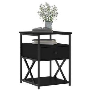 Nachttische Schwarz 40x42x55cm, 2er-Set