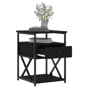 Nachttische Schwarz 40x42x55cm, 2er-Set