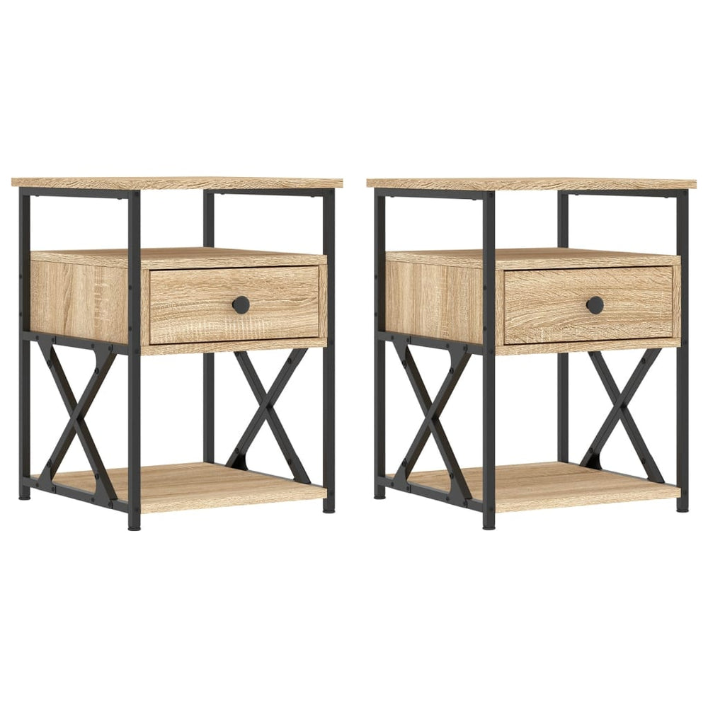 vidaXL Nightstands 2 pcs. Sonoma Oak 40x42x55 cm Engineered Wood