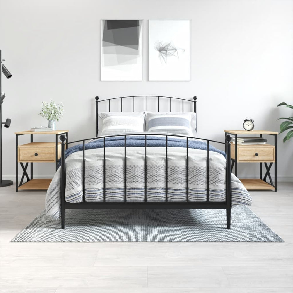 vidaXL Nightstands 2 pcs. Sonoma Oak 40x42x55 cm Engineered Wood
