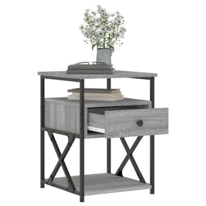 Nachttische 2er Set Grau Sonoma