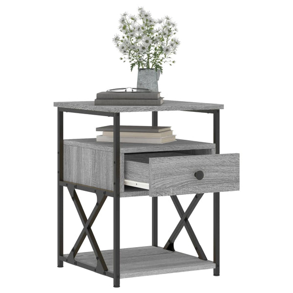 Nachttische 2er Set Grau Sonoma