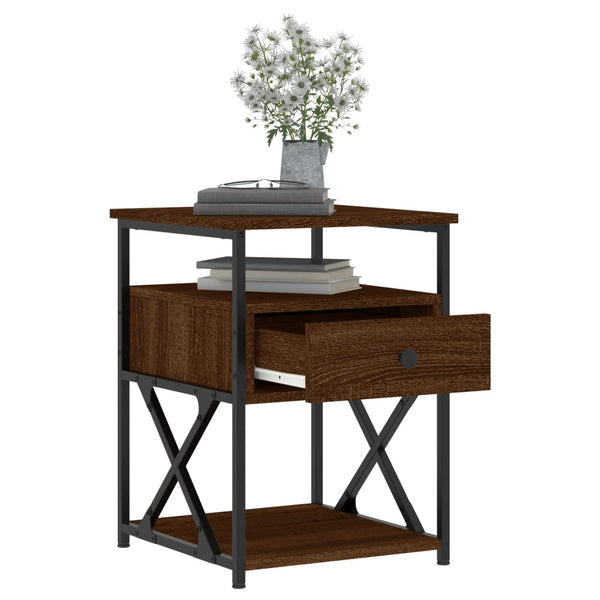Nachttisch Braun Eichenoptik 40x42x55 cm