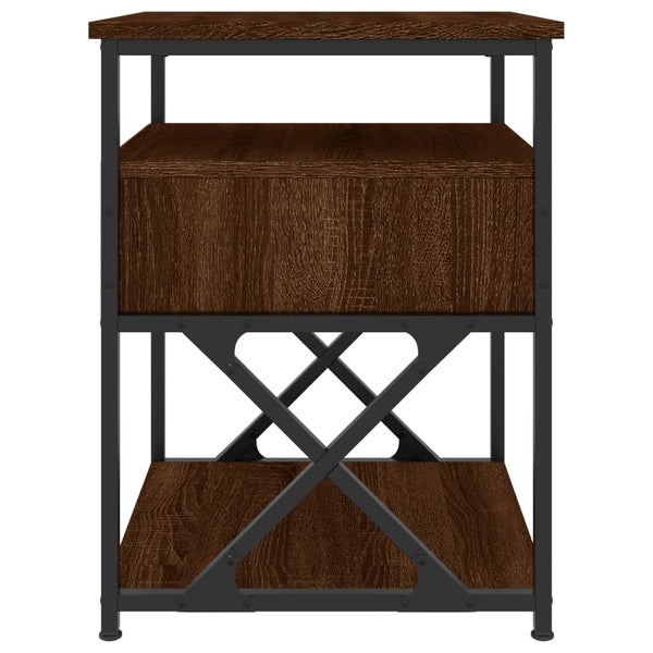 Nachttisch Braun Eichenoptik 40x42x55 cm