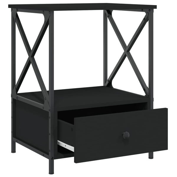 Schwarzer Nachttisch 50x41x65 cm