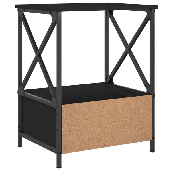 Schwarzer Nachttisch 50x41x65 cm