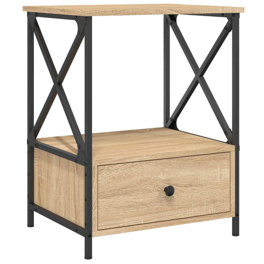 vidaXL Bedside Cabinet Sonoma Oak 50x41x65 cm Engineered Wood