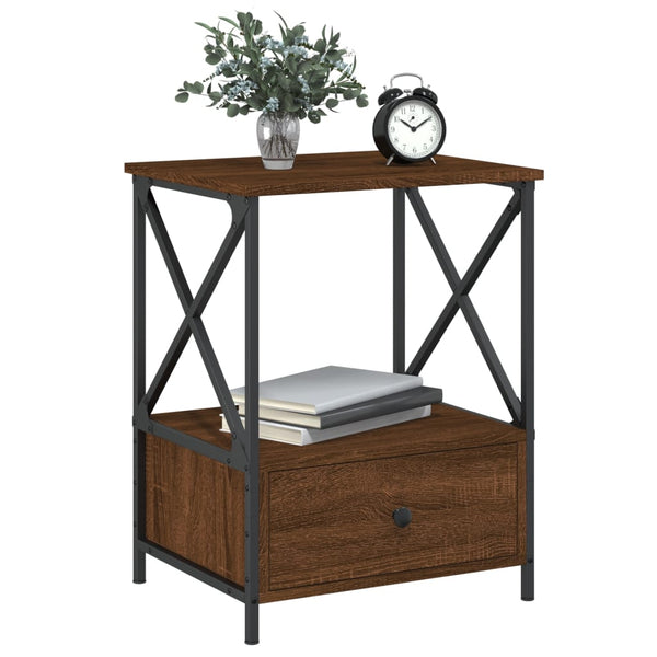 Nachttisch Braun Eichen-Optik 50x41x65 cm