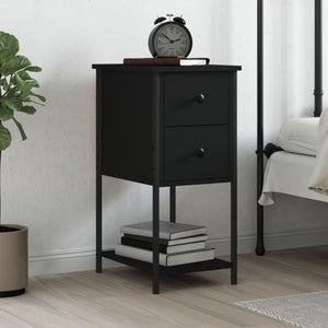 Schwarzer Nachttisch 32x42x70 cm