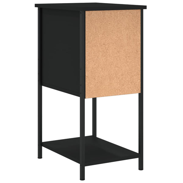 Nachttische Schwarz Holz 2er-Set