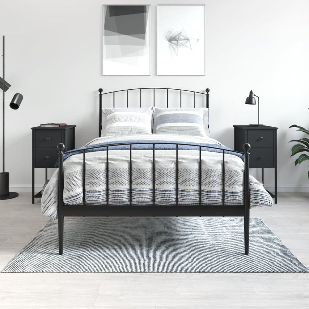 vidaXL Nightstands 2 pcs. Black 32x42x70 cm Engineered Wood