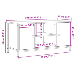 Schwarzer TV-Schrank 100 cm