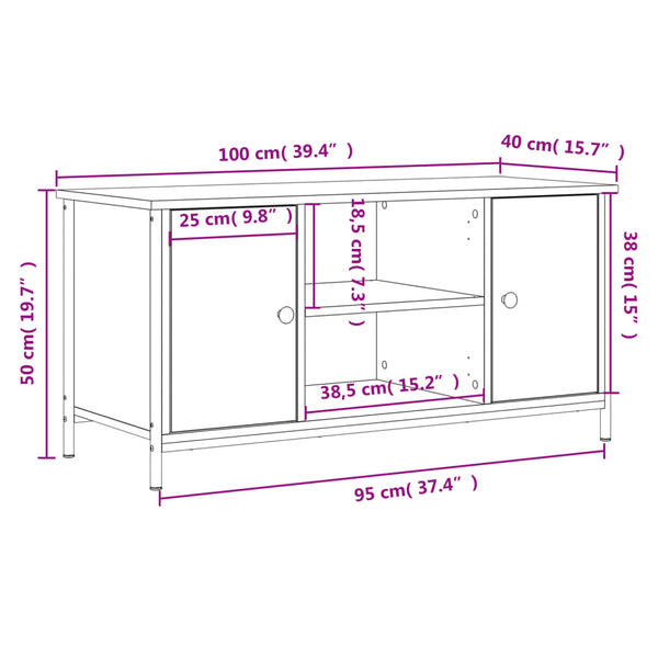 Schwarzer TV-Schrank 100 cm