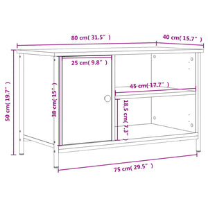 Schwarzer TV-Schrank 80 cm