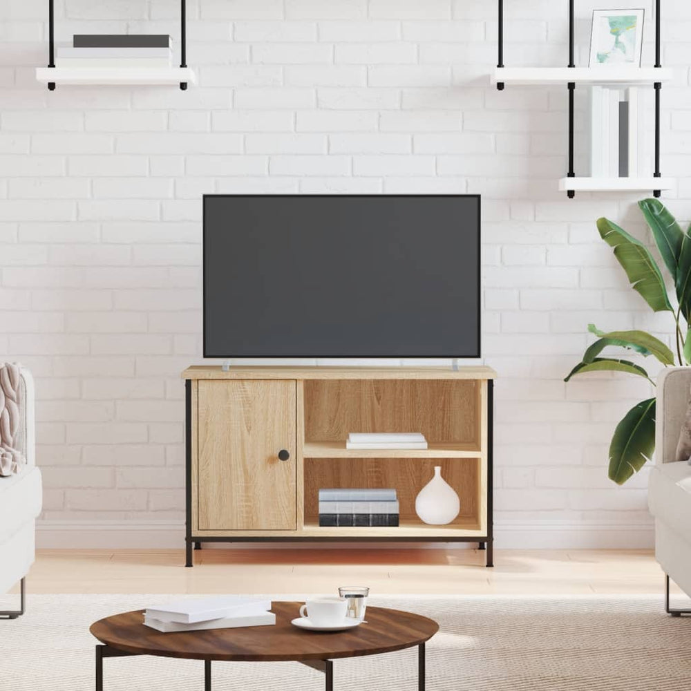 vidaXL Meuble TV chêne Sonoma 80x40x50 cm Aggloméré