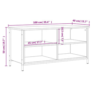 TV-Schrank Sonoma Grau 100x40x50 cm Holzwerkstoff