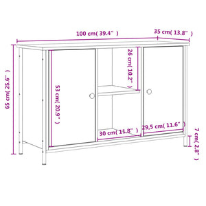 Schwarzer TV-Schrank 100 cm