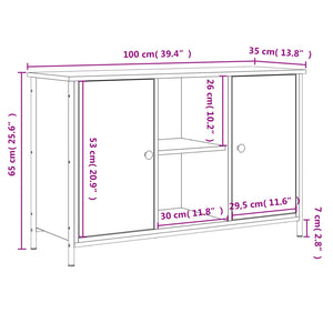 TV-Schrank Grau Sonoma-Eiche, 100 cm
