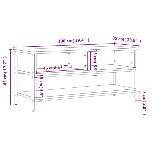 TV-Schrank Räuchereiche 100 cm