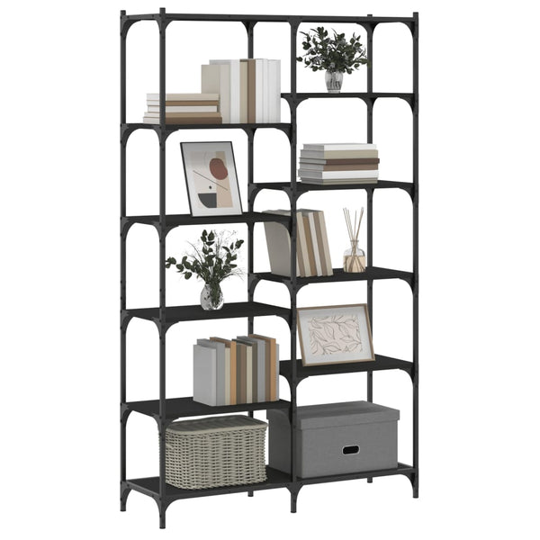 Schwarzes Bücherregal 100x32x170 cm