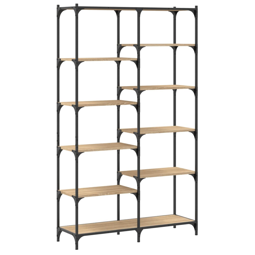 vidaXL Bibliothèque chêne sonoma 100x32x170 cm bois d'ingénierie et fer