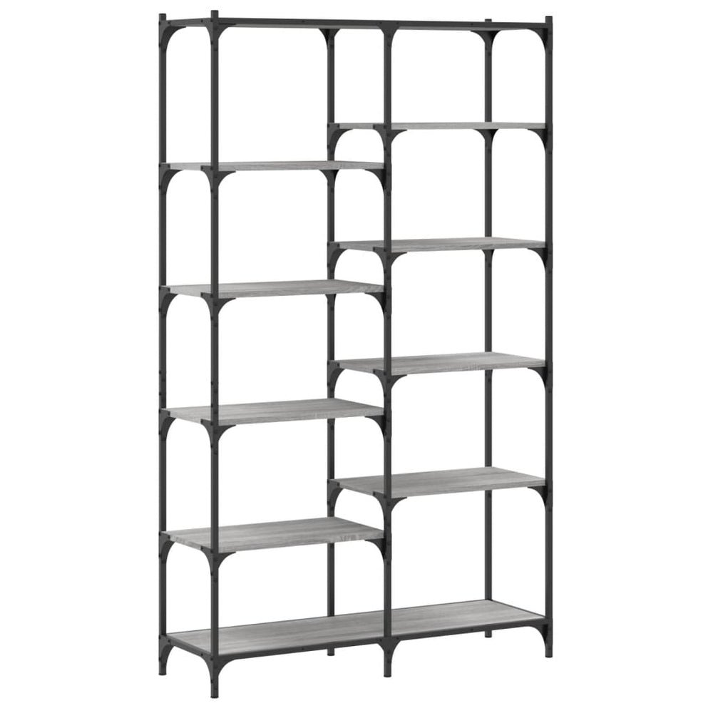 vidaXL Bibliothèque gris Sonoma 100x32x170 cm bois d'ingénierie et fer