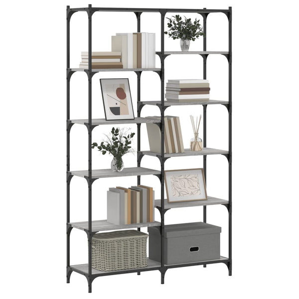 Bücherregal Grau Sonoma 100x32x170 cm