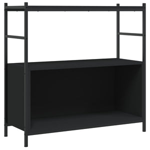 Schwarzes Bücherregal 80 cm