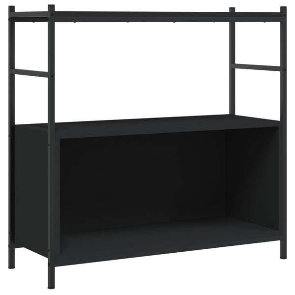 Schwarzes Bücherregal 80 cm