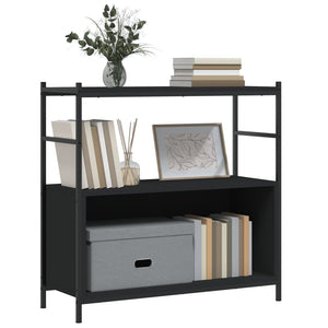 Schwarzes Bücherregal 80 cm