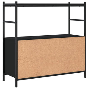 Schwarzes Bücherregal 80 cm