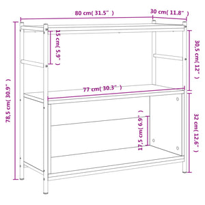 Bücherregal Sonoma Eiche 80 cm