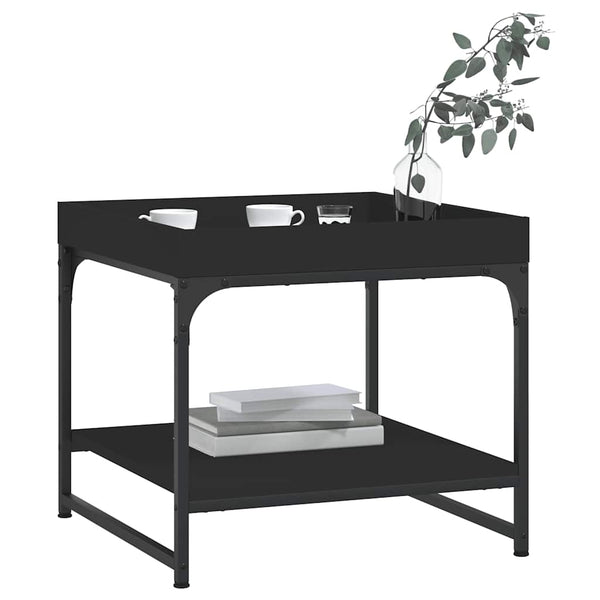 Schwarzer Couchtisch 49,5x49,5 cm