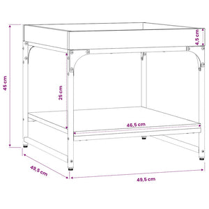 Schwarzer Couchtisch 49,5x49,5 cm