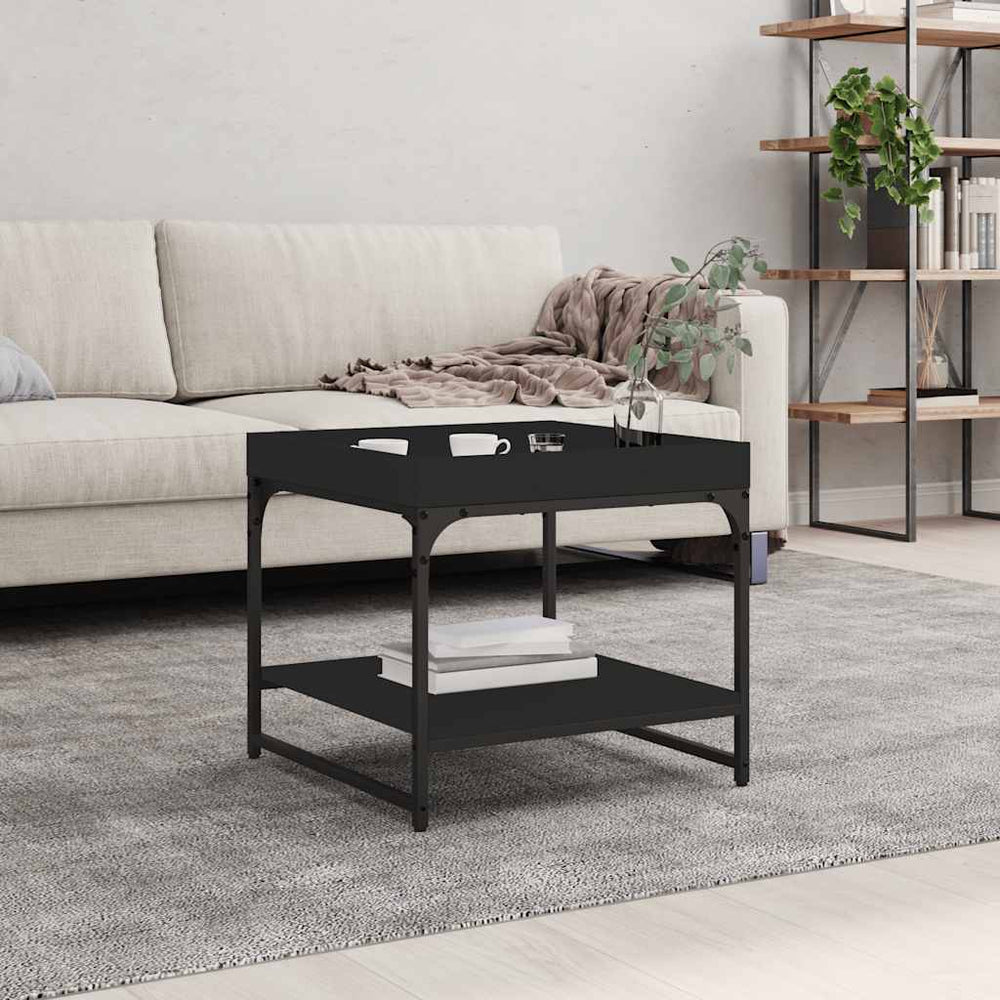 Schwarzer Couchtisch 49,5x49,5 cm