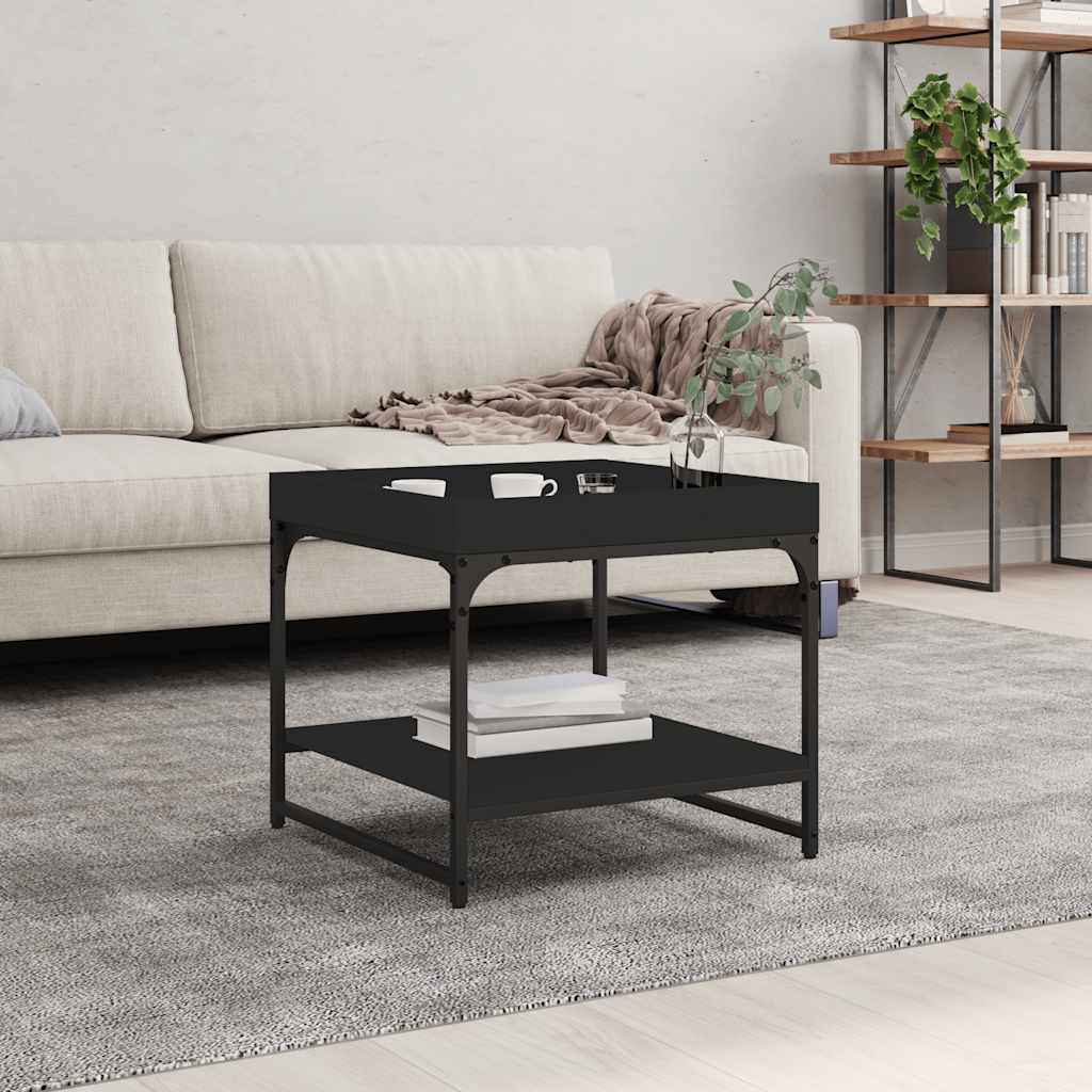 Schwarzer Couchtisch 49,5x49,5 cm