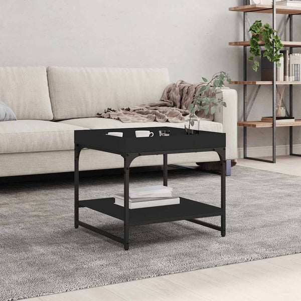Schwarzer Couchtisch 49,5x49,5 cm