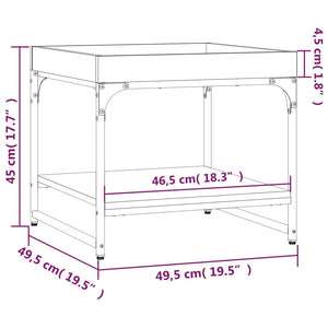 Couchtisch Grau Sonoma 49,5x49,5 cm